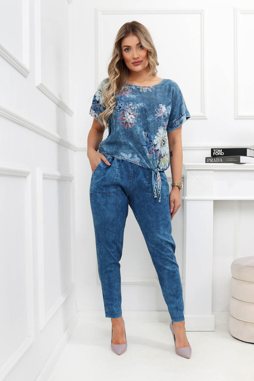 Bluzka Denim Tencel Haremia 44 - obrazek 2