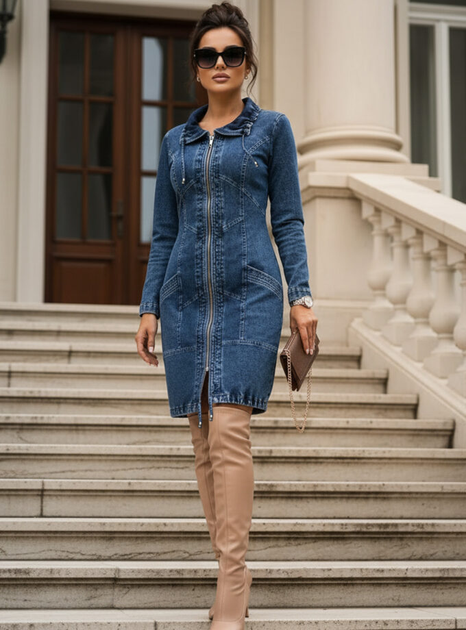 Sukienka jeansowa płaszczyk Hermiona