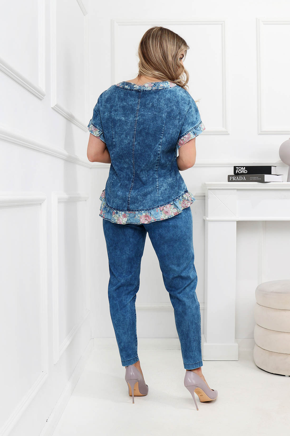 Bluzka denim tencel Italka - obrazek 3